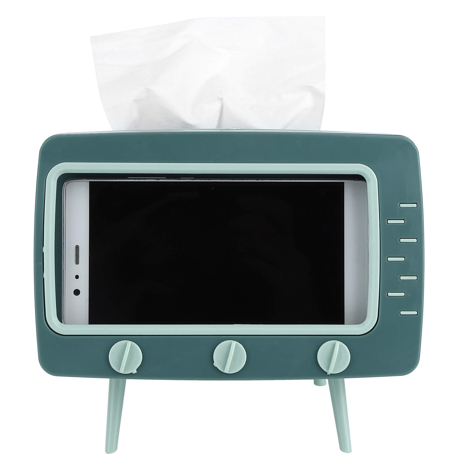 Retro Desktop Organizer Mobile Phone Holder Storage Box Retro Tissue Dispenser Tissue Box Paper Storage for Hold Mobile Phone Household