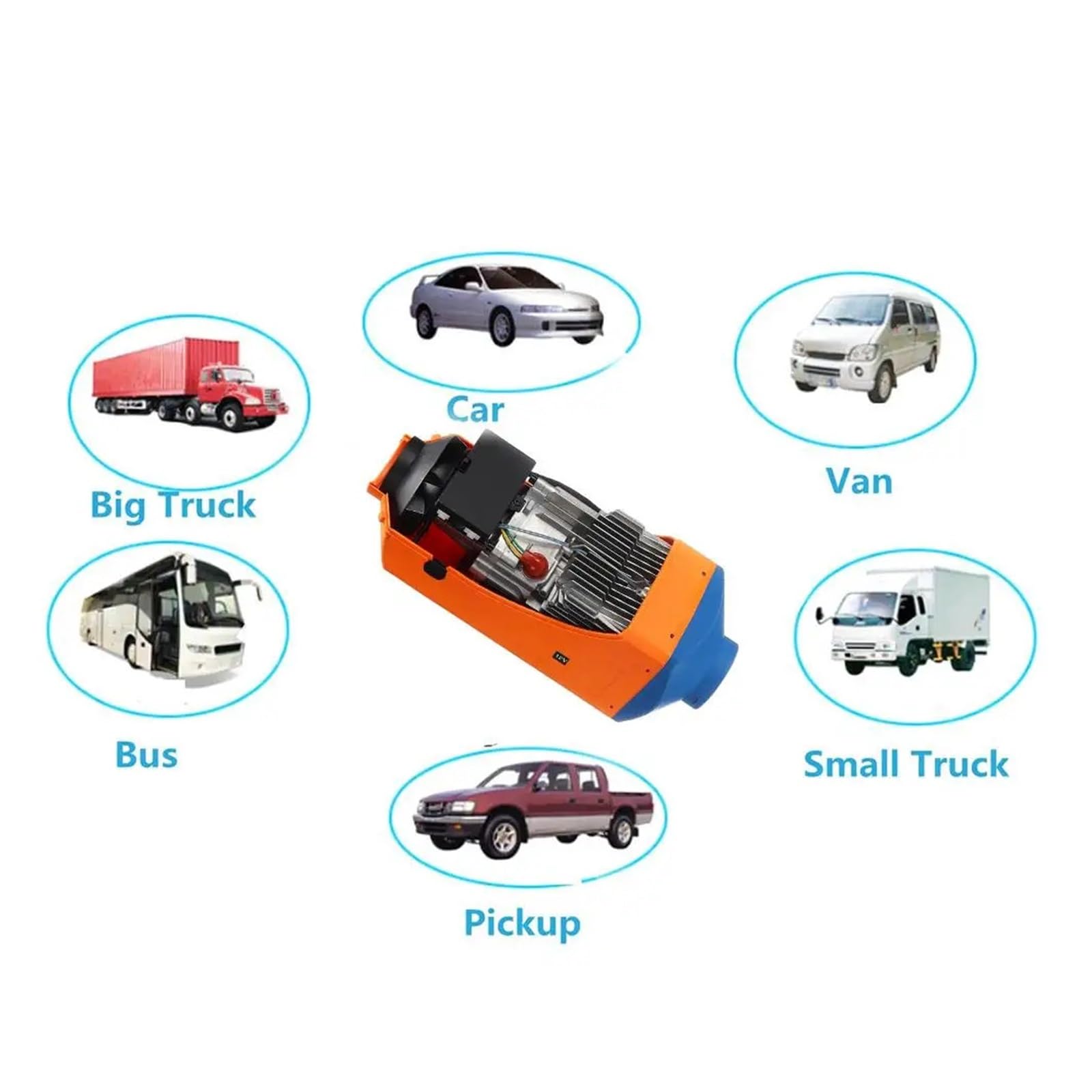Parkeerverwarming Auxiliary Heater 1 2V 24V 1-5KW Auto Parking Heater Air Diesels Parkeerkachel Lcd Schermschakelaar Gemakkelijk te installeren (Color : Blanc