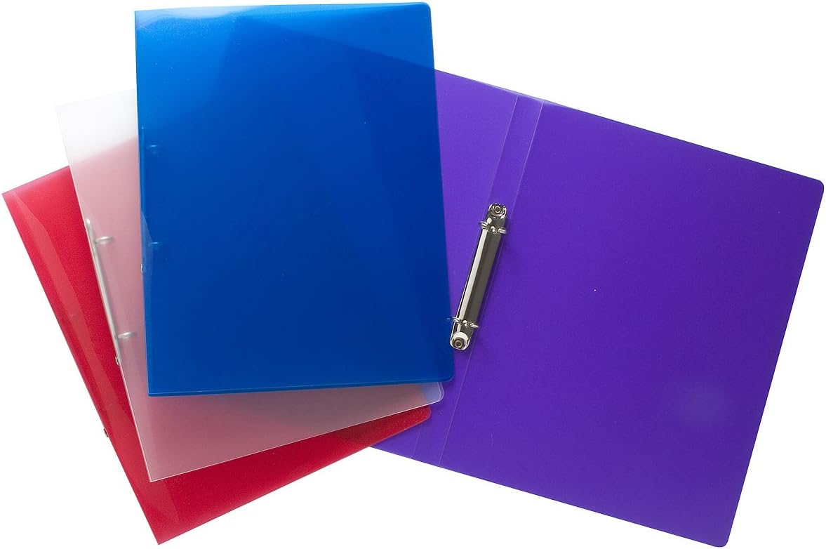 A4 20mm Slim 2-Ring Binder Assorted Colours - Pack of 10 : Amazon.co.uk