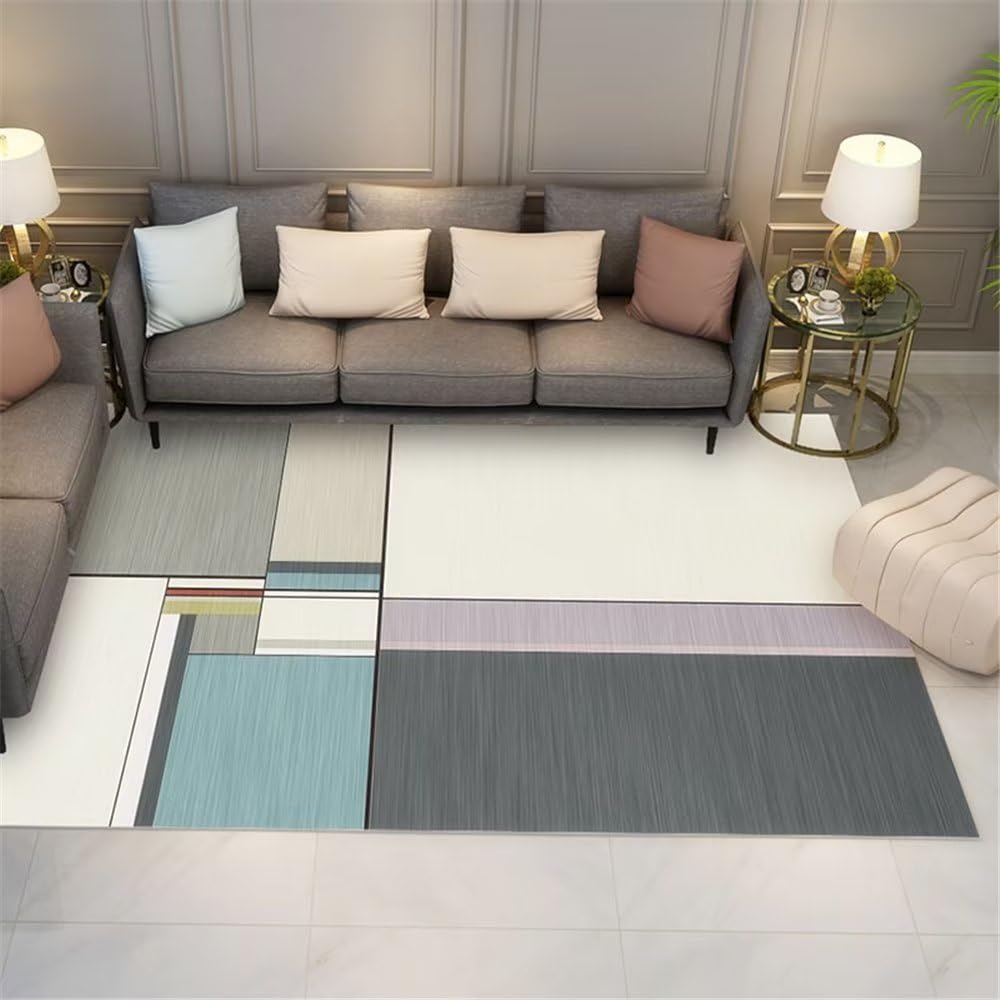 Tapis de chambre fille bleu moderne pour créer un coin ado chaleureux