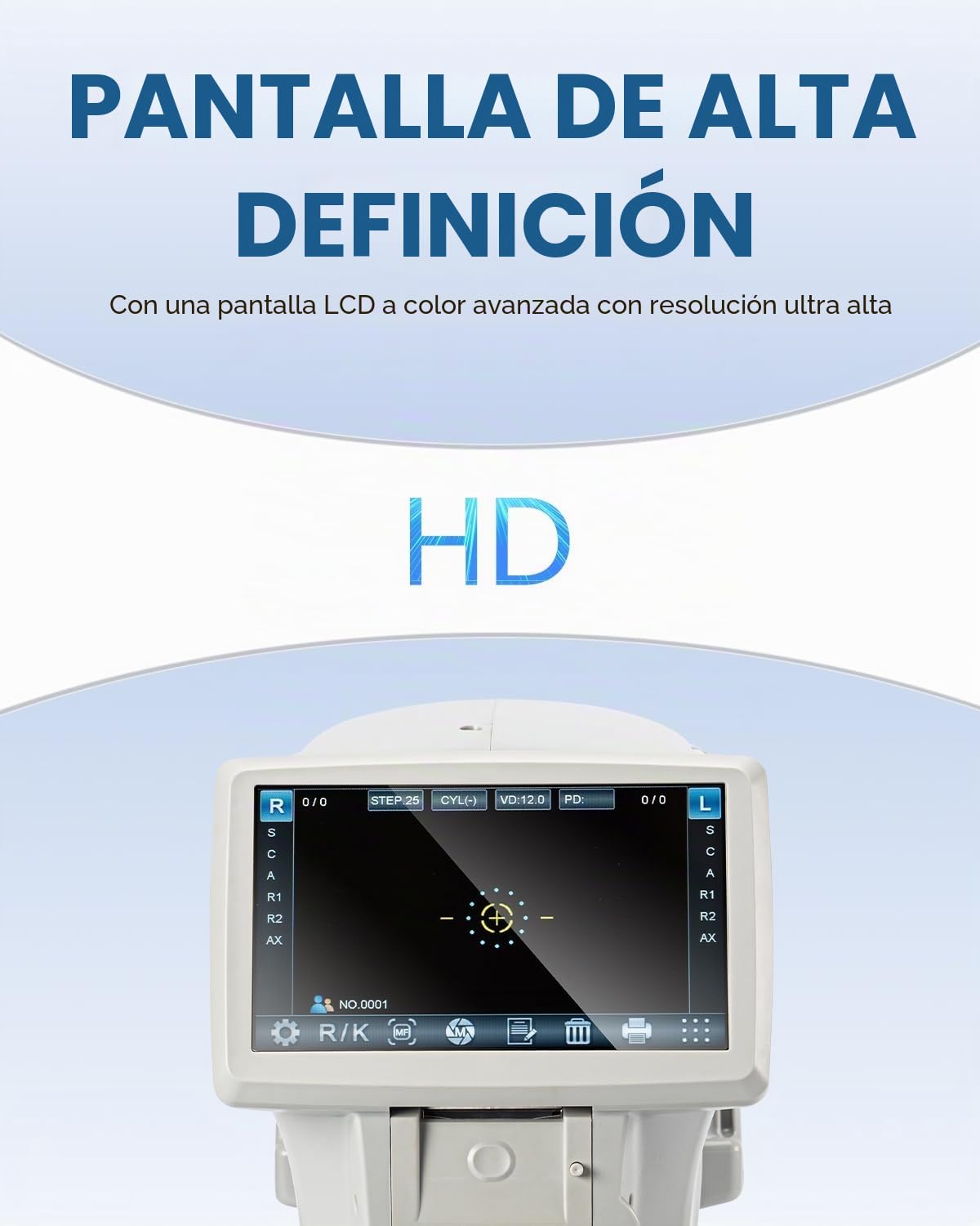 Medición automática del refractómetro El poder de la curvatura de la córnea Refractómetro automático con queratometro Óptico Op tometry Machine Autorefractor RK-800