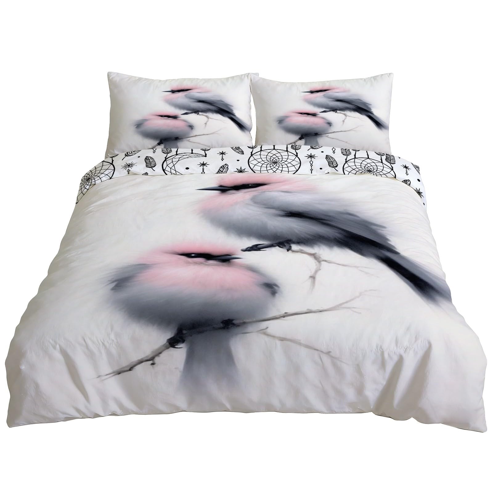 Housse de couette 240x220 en microfibre premium douce avec motifs tissés fins