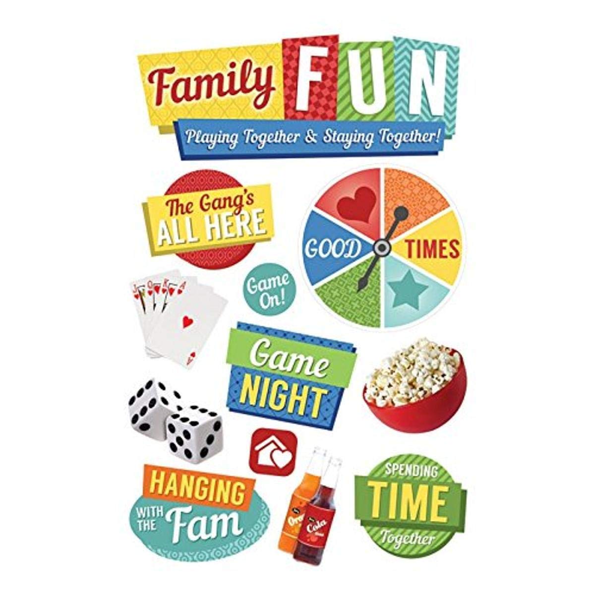 Paper House Productions Multicoloured Paper House Paper House 3D Stickers-Family Fun, Other,
