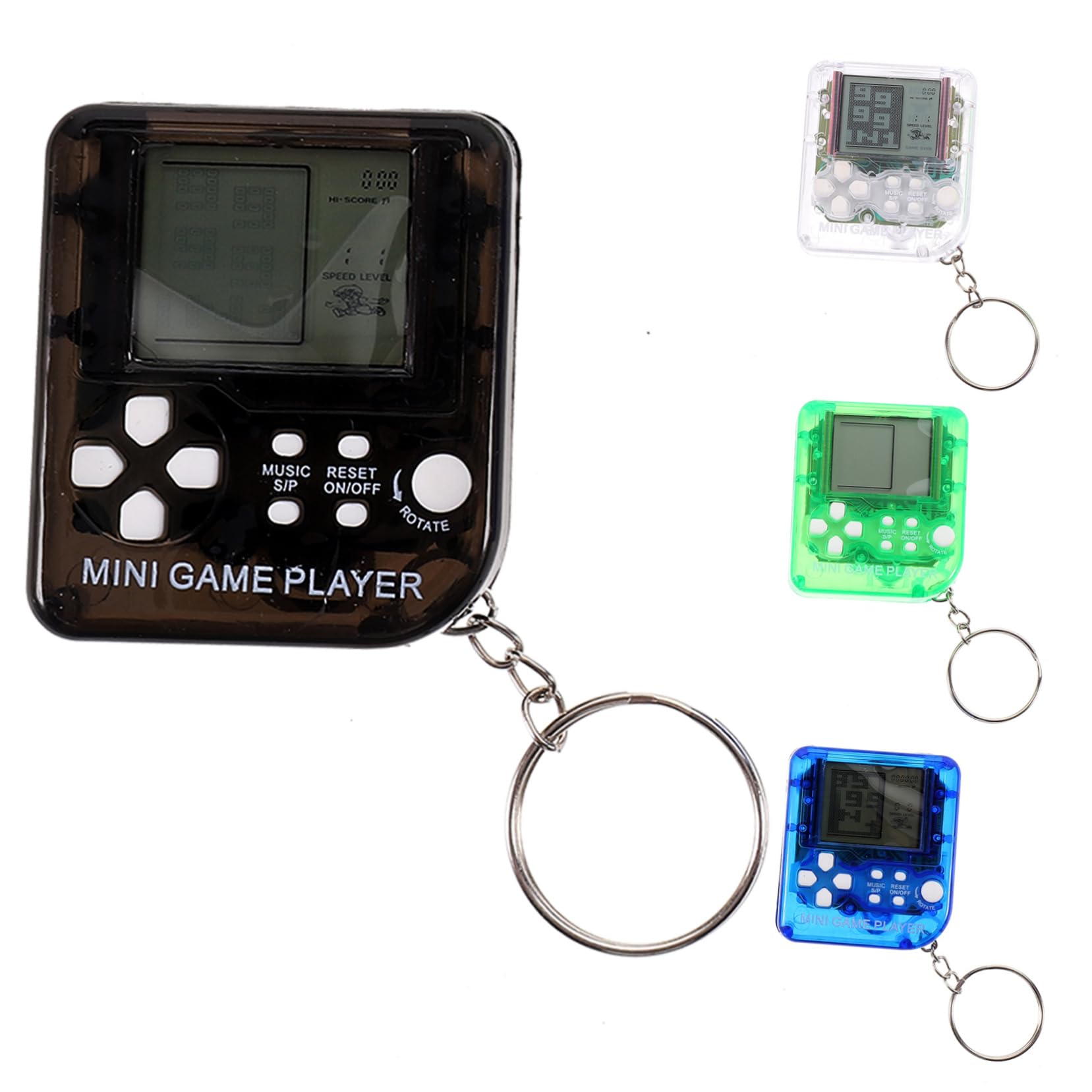 FOMIYES Elektronische Spielmaschine Schlüsselbund Party Netter Schlüsselbund Geburtstagsfeier Handspiel Schlüsselbund Videospiel -schlüsselanschlüsse Für Plastik