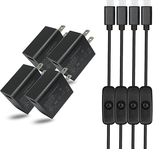 Miniatura 9 de MakerSpot - Fuente de alimentación 5V3A con interruptor de 2.5 A, 2 A, 1.5 A, 1 A, adaptador de CA de carga rápida rápida con interruptor de