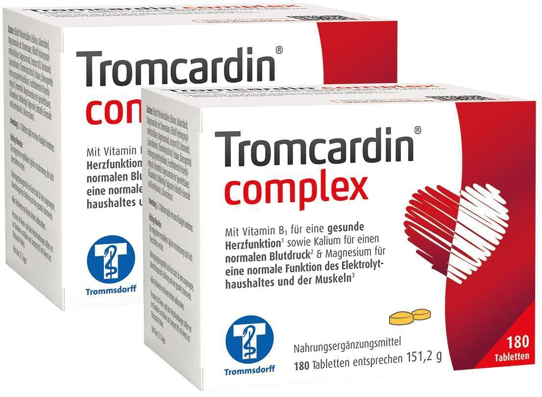 Tromcardin Complex Tabletten – Magnesium, Kalium & Vitamin B-Komplex – Nahrungsergänzung für Muskelregeneration & Muskelfunktion – 2x 180 Stück