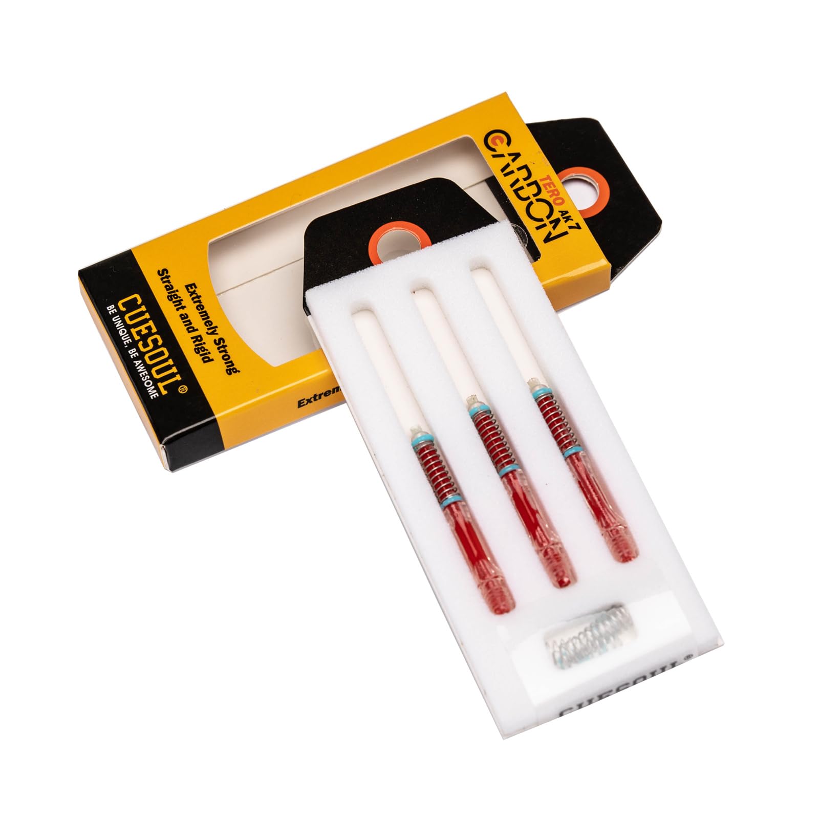 CUESOUL TERO AK7 Carbon Dart Shafts/Stem,Slim,Built-in Spring Telescopic,Set of 3 pcs