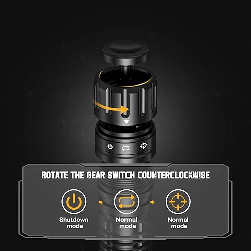 Miniatura 3 de Wurkkos TD03 - Linternas tácticas recargables - 1800 lúmenes SFT40 LED 353M 90CRI 5000K IP68 impermeable de largo alcance EDC linterna con