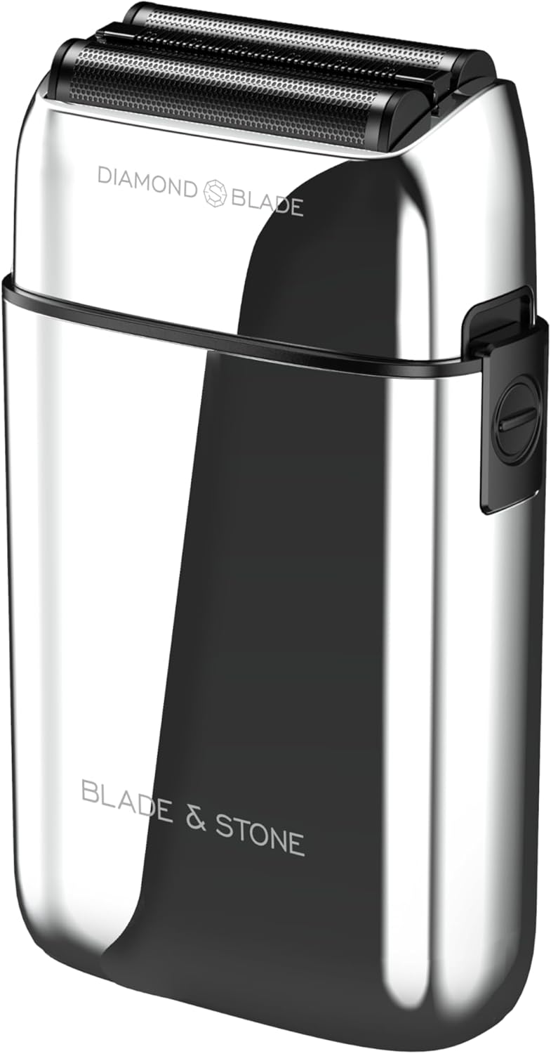 Blade & Stone PS501 – Afeitadora de lámina para hombre, afeitadora inalámbrica de doble hoja con cuchillas Graphene-X y motor digital de 8000 rpm,