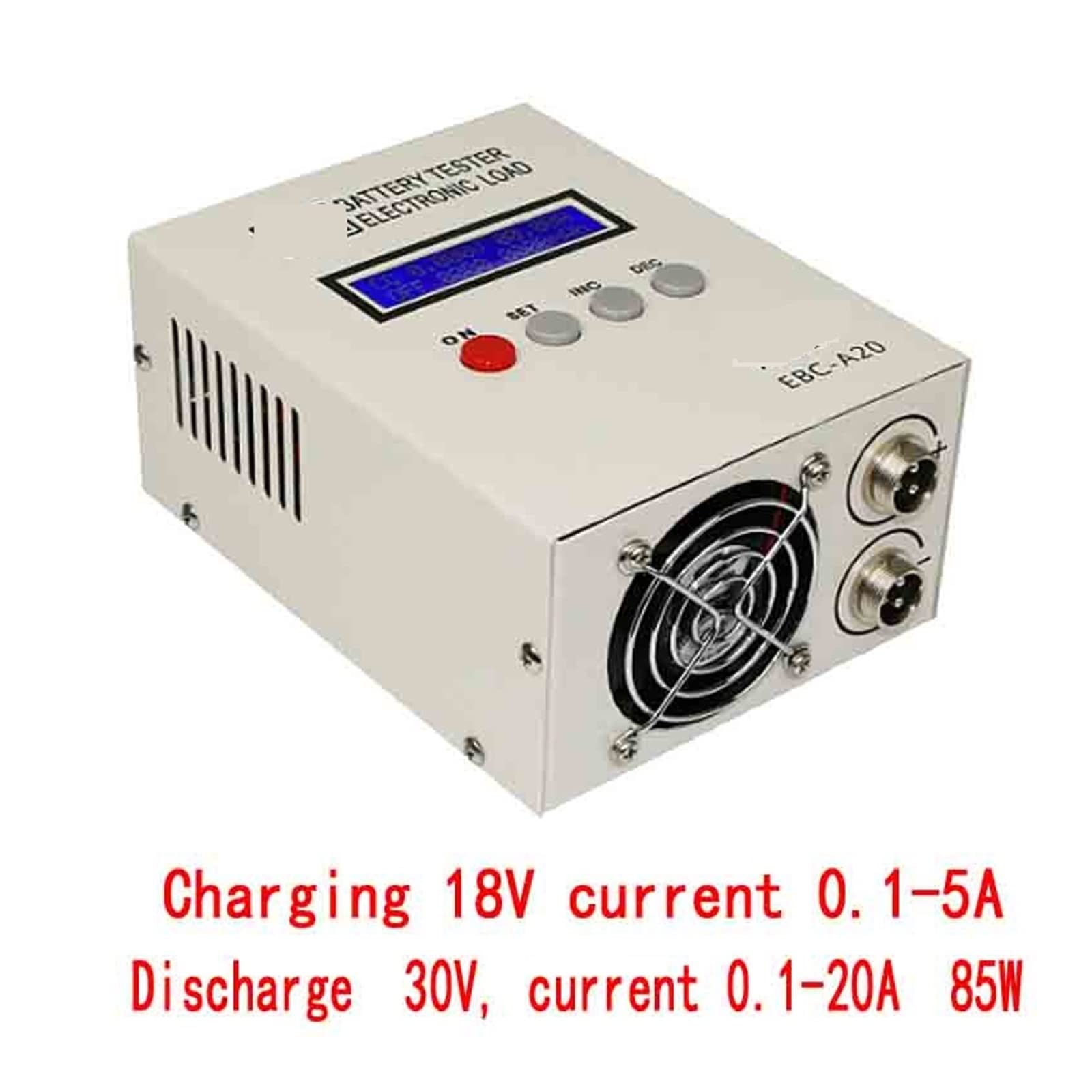 Tester Batterie, EBC-A20 Tester di capacità della batteria Litio piombo acido Litio ferro Carica ternaria e strumento di scarica Carica 5A Scarica 20A,Tester Pile