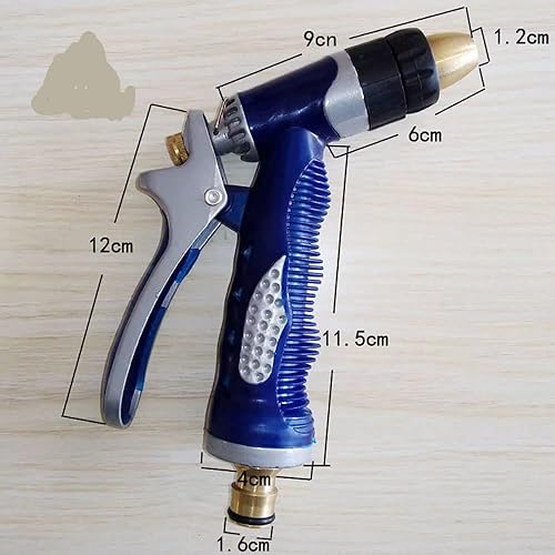 Miniatura 5 de Boquilla de manguera de jardín, boquilla de pulverización de metal 100% resistente, boquilla de agua de alta presión con 4 patrones para regar el