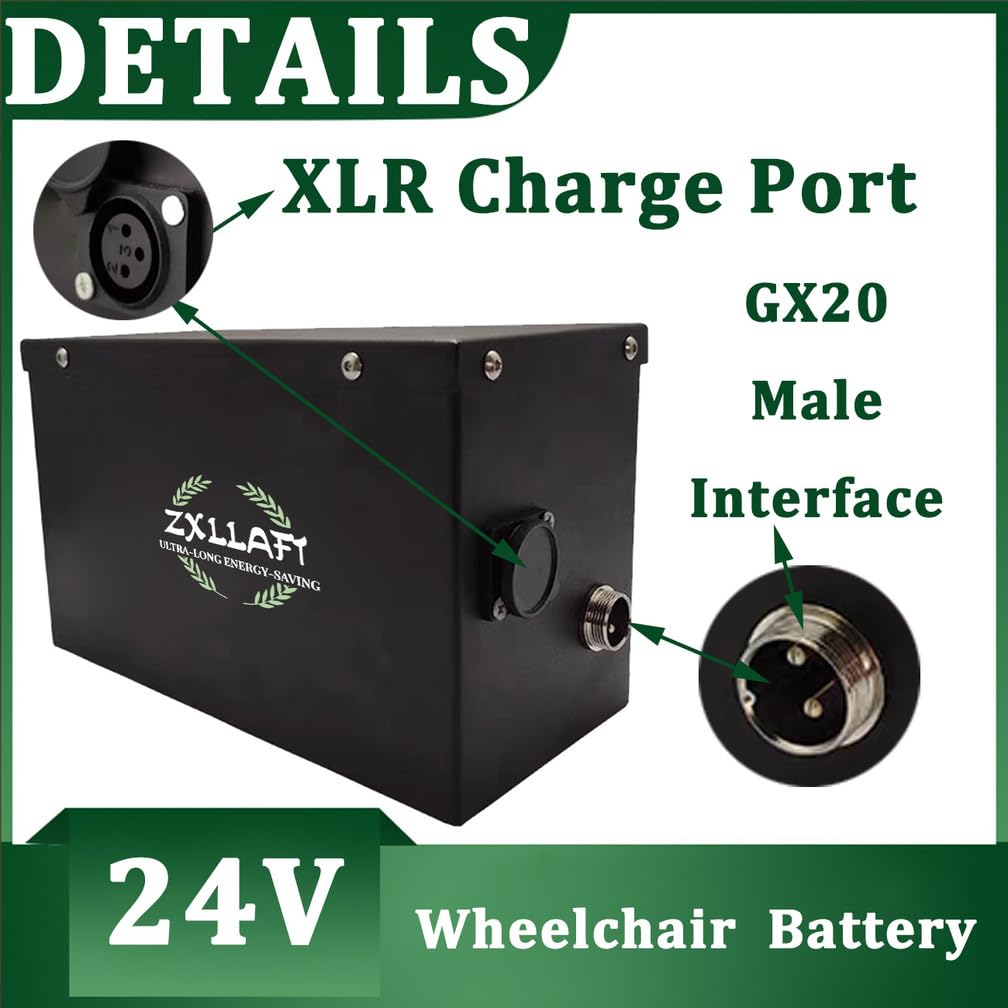 Batería Recargable 24 V 8 Ah 6,6 Ah 16 Ah 24 Ah 30 Ah 40 Ah 50 Ah 60 Ah y 13 Ah Batería de Litio 24 V Baterías para sillas de Ruedas para Motores 100 W a 1500 W con BMS,24v24ah