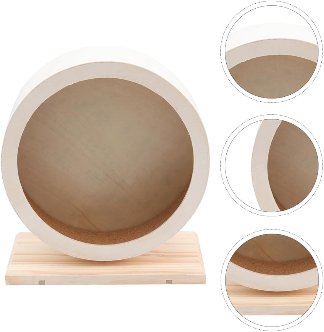 Wooden Silent Hamster Running Wheel Large Size Exercise Roller for Small Pets Pet Habitat Fitness Wheel