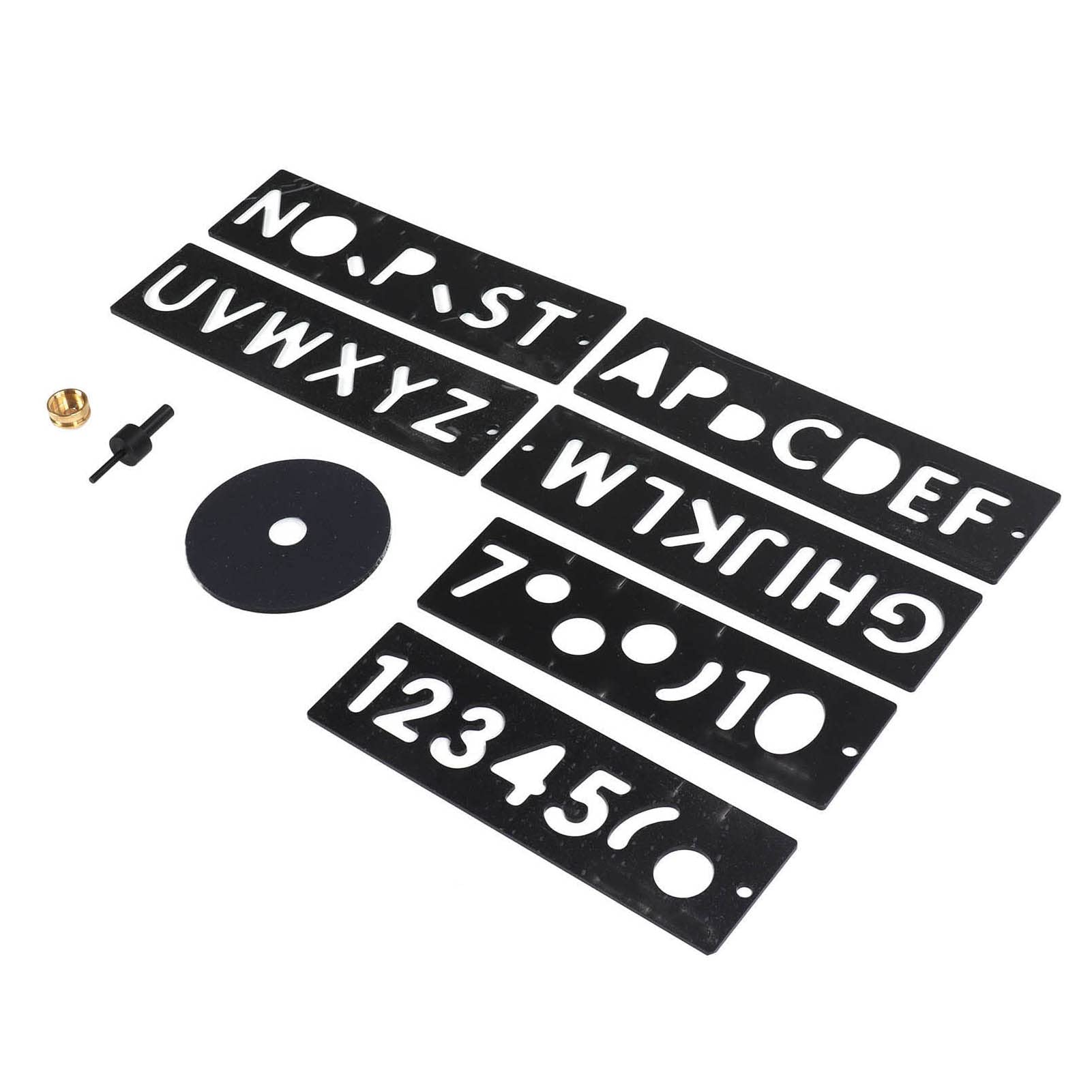 FTVOGUE Kit per la Creazione di Insegne Stencil per Incisione in Plastica, Modello di Lettere e Numeri con Punta da Taglio in Acciaio, Set da 11 Pezzi per la Lavorazione del Legno, Intaglio di