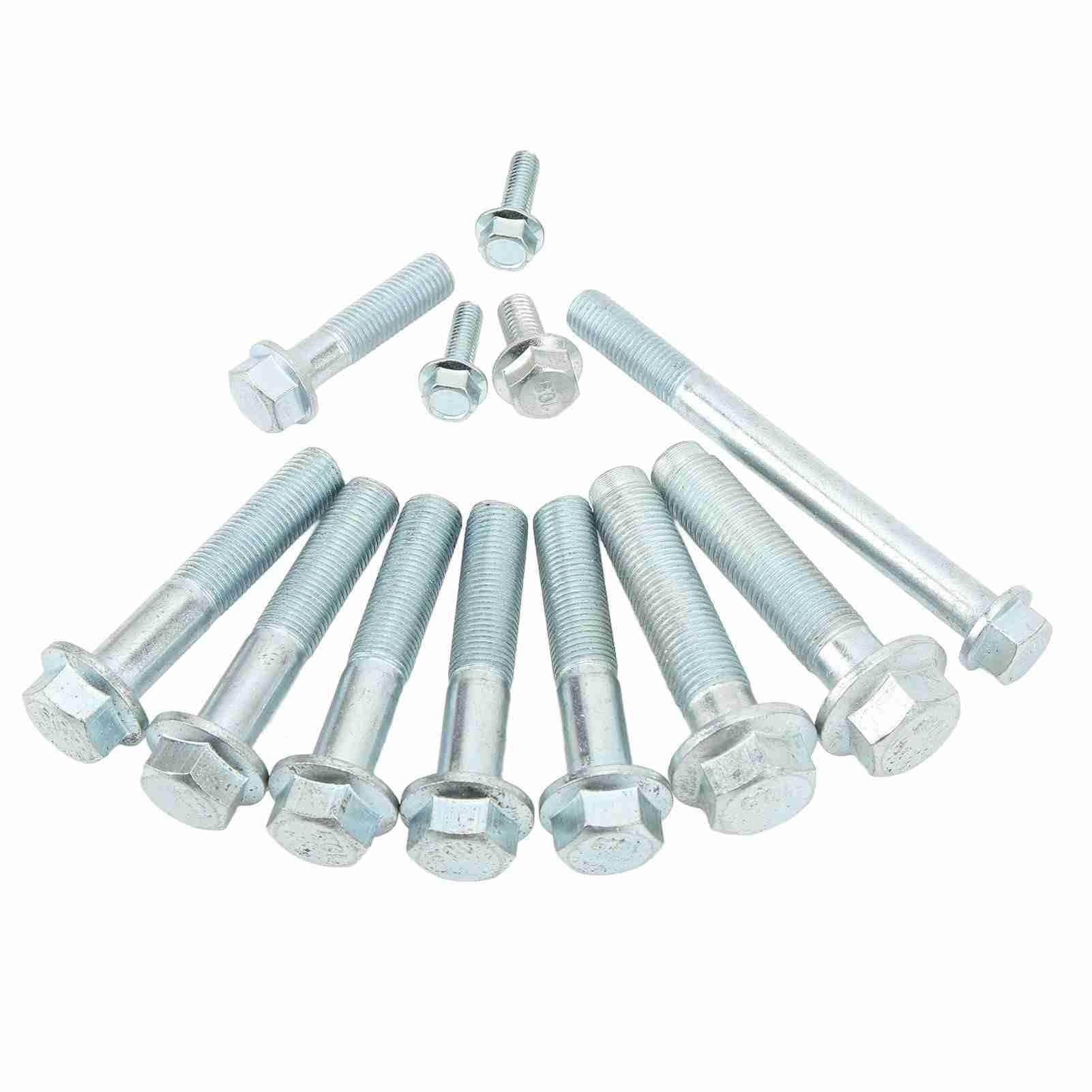 12-teiliges Getriebeschrauben-Set, kompletter Metall-Ersatz für B16, B18, B20 Hydro 5-Gang, Motoren‑Getriebeschraubenset mit Kupplungsgehäuse und Anlasserschrauben für