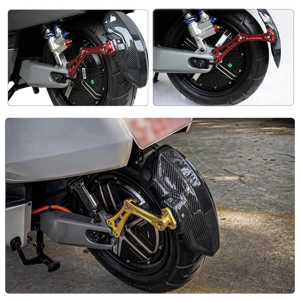 Vagary Universal CNC Rear Mudguard Adjustable Mud Splash Guard for KTM, Yamaha, Suzuki, TVS, Bajaj, Kawasaki, BMW Motorrad, Aprilia, Hyosung (Red) - Image 5 thumbnail