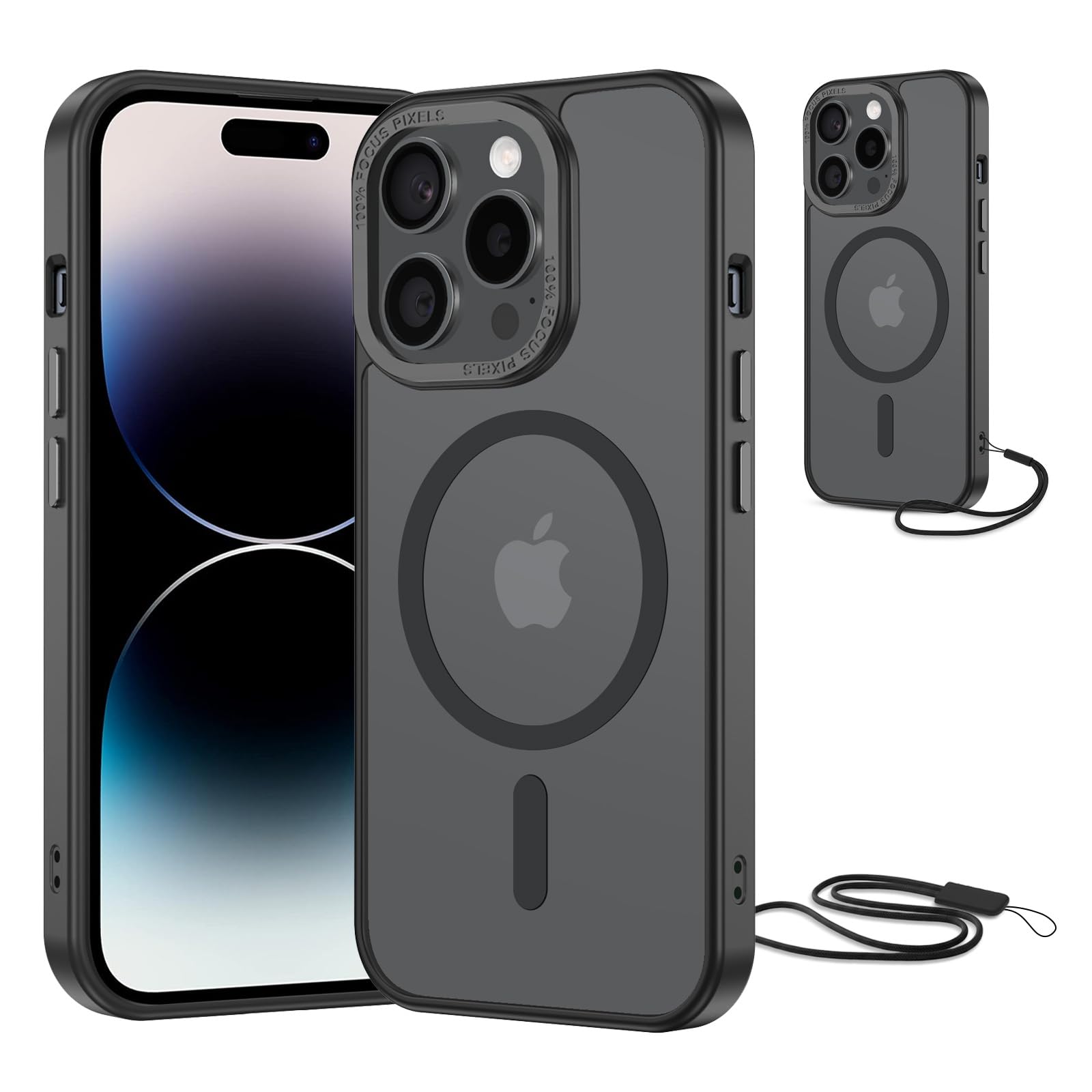 NEW'C Magnetisch Hülle für iPhone Serie kompatibel mit MagSafe Ultimate, stoßfest – starker Magnetismus und militärischer Schutz