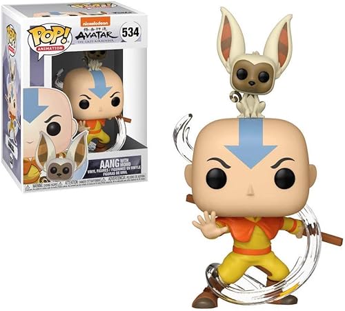 Miniatura 2 de Avatar The Last Airbender  Figura de vinilo Aang con Momo Funko Pop! (Con funda protectora compatible Pop Box)