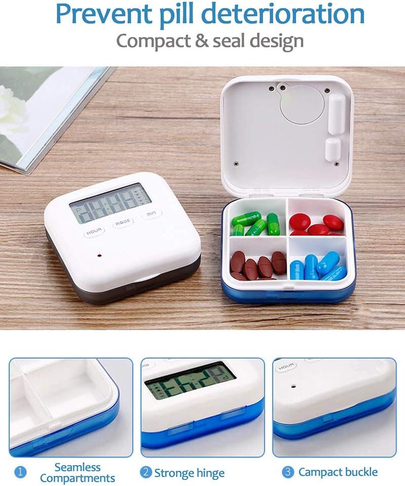 Automatic Pill Dispenser, Zeerkeer Electronic Pill TimerReminder