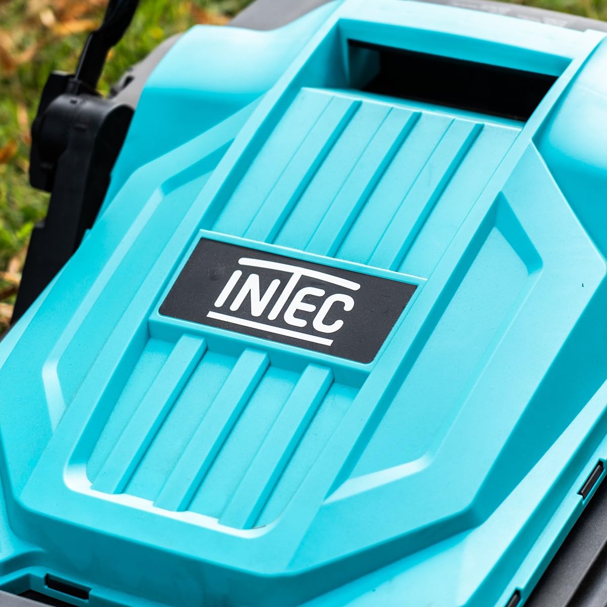 INTEC -Balayeuse mécanique 2 brosses Ø27cm Balayeuse Manuelle Feuilles Poussières Largeur de Travail 65 cm Bac 20L