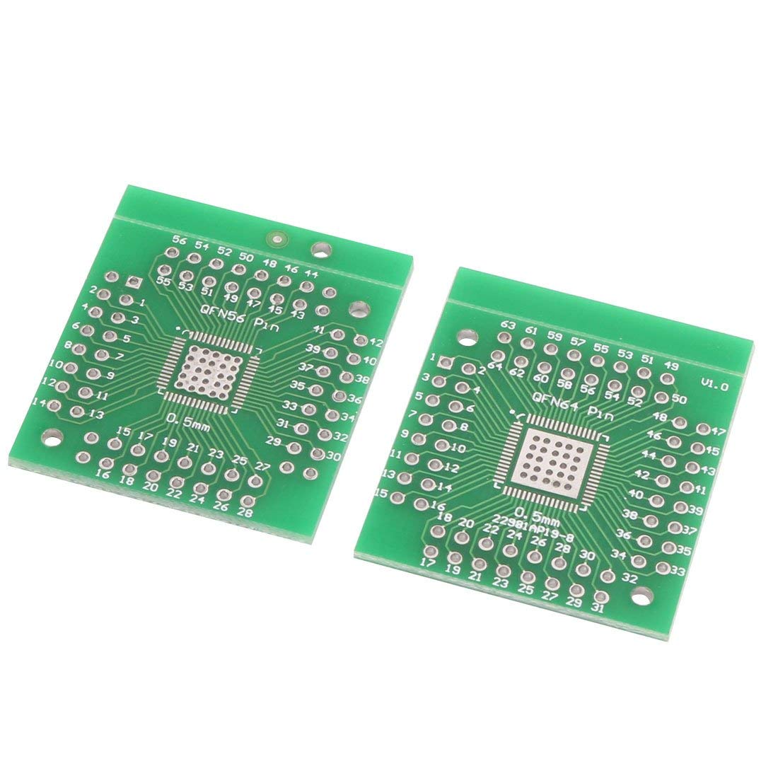 XYWHPGV 2Pcs Prototyping Double Side PCB Board Stripboard Green 33x33mm QFN64(7a032 ccba9 b499f e797d 6ac57 39392