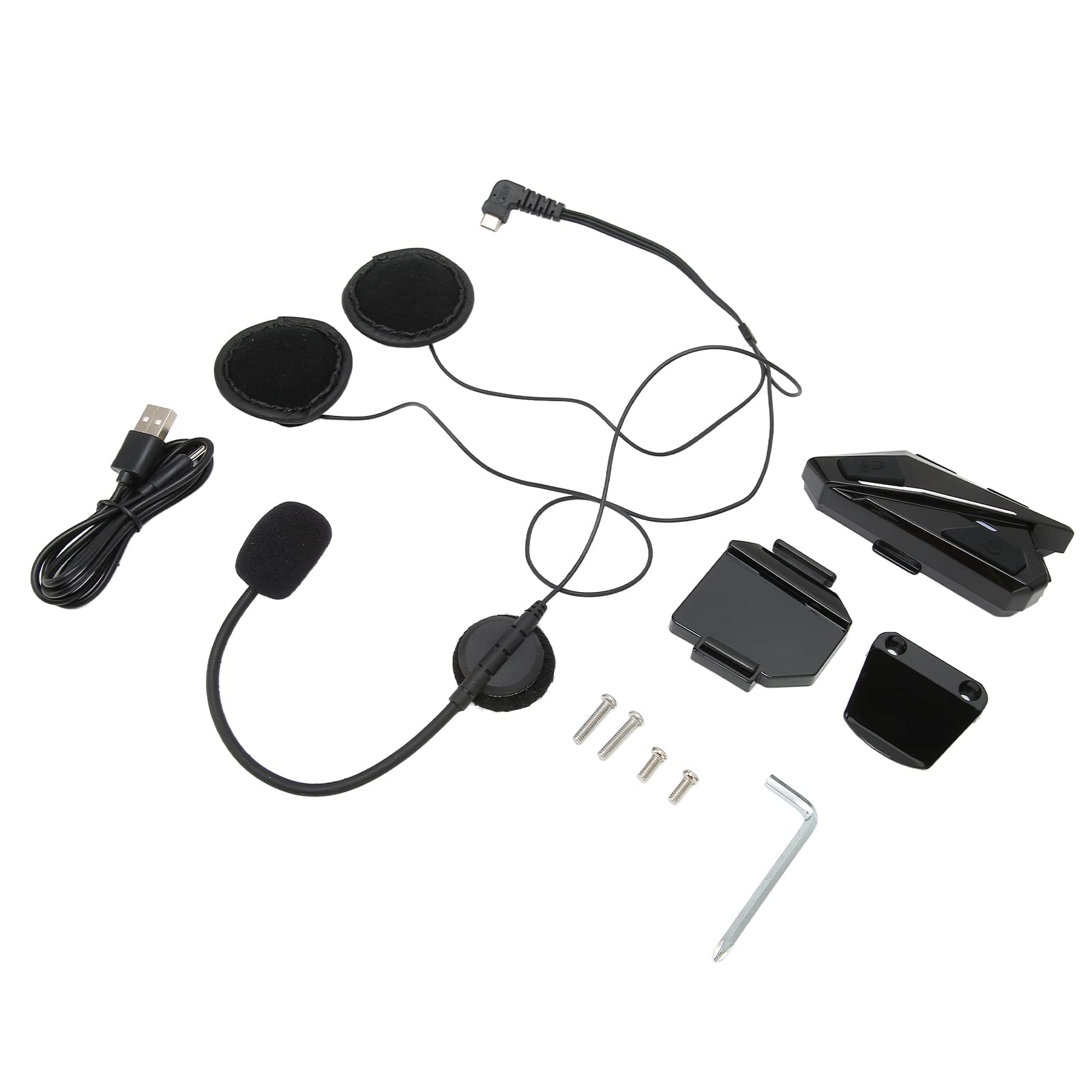 Auricular para casco de motocicleta YZ06 de ABS resistente al agua 7