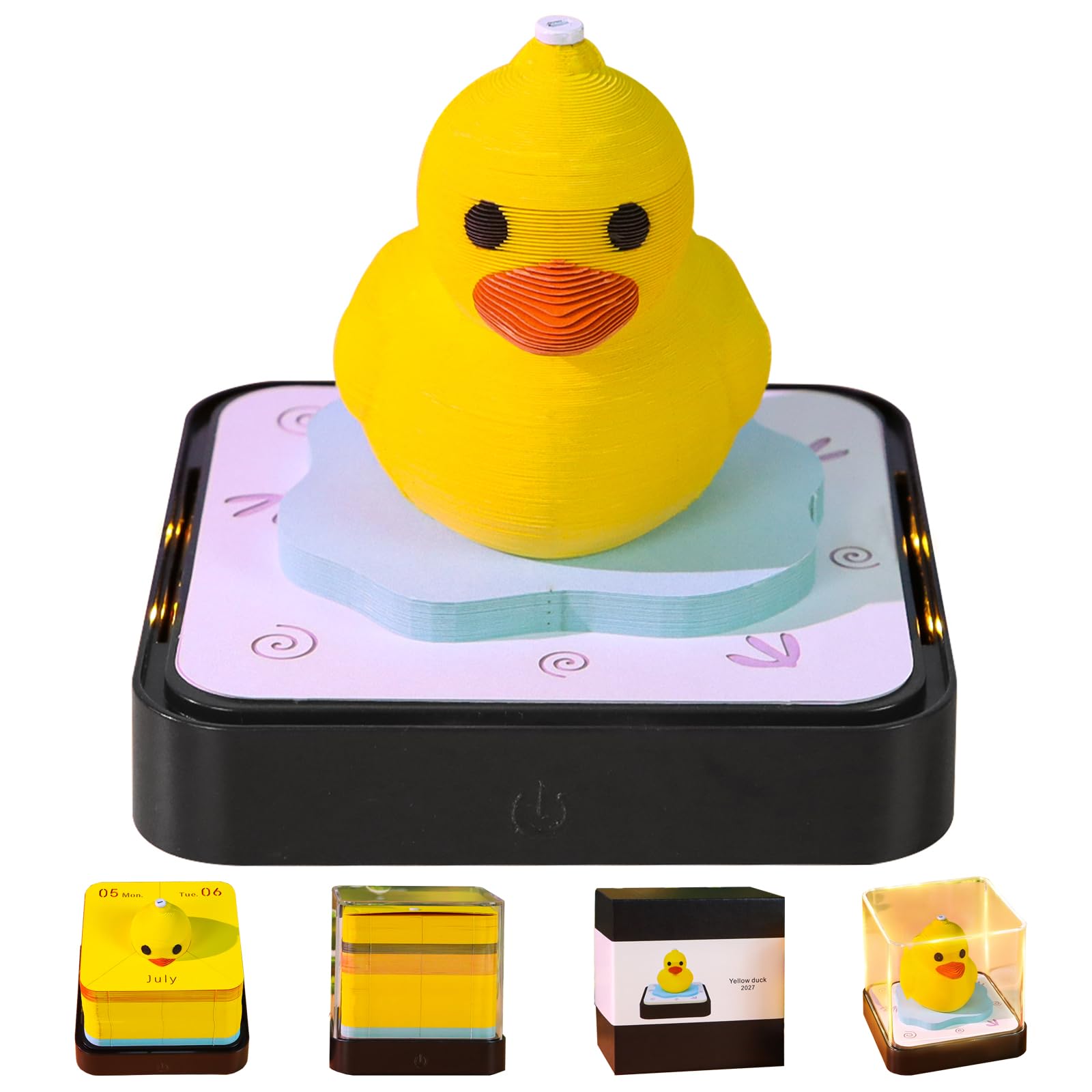 3D Calendar 2027, Time Piece Calendar 2027 (Little yellow duck)