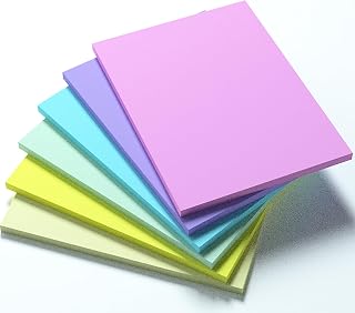 KIFZM Riesige Klebepads, 15,2 x 20,3 cm, Pastellfarben, 203 mm x 152 mm, 50 Blatt/Block, 6 Blöcke für Radiergummis, Präsentationen, Werkstätten, Werkzeuge