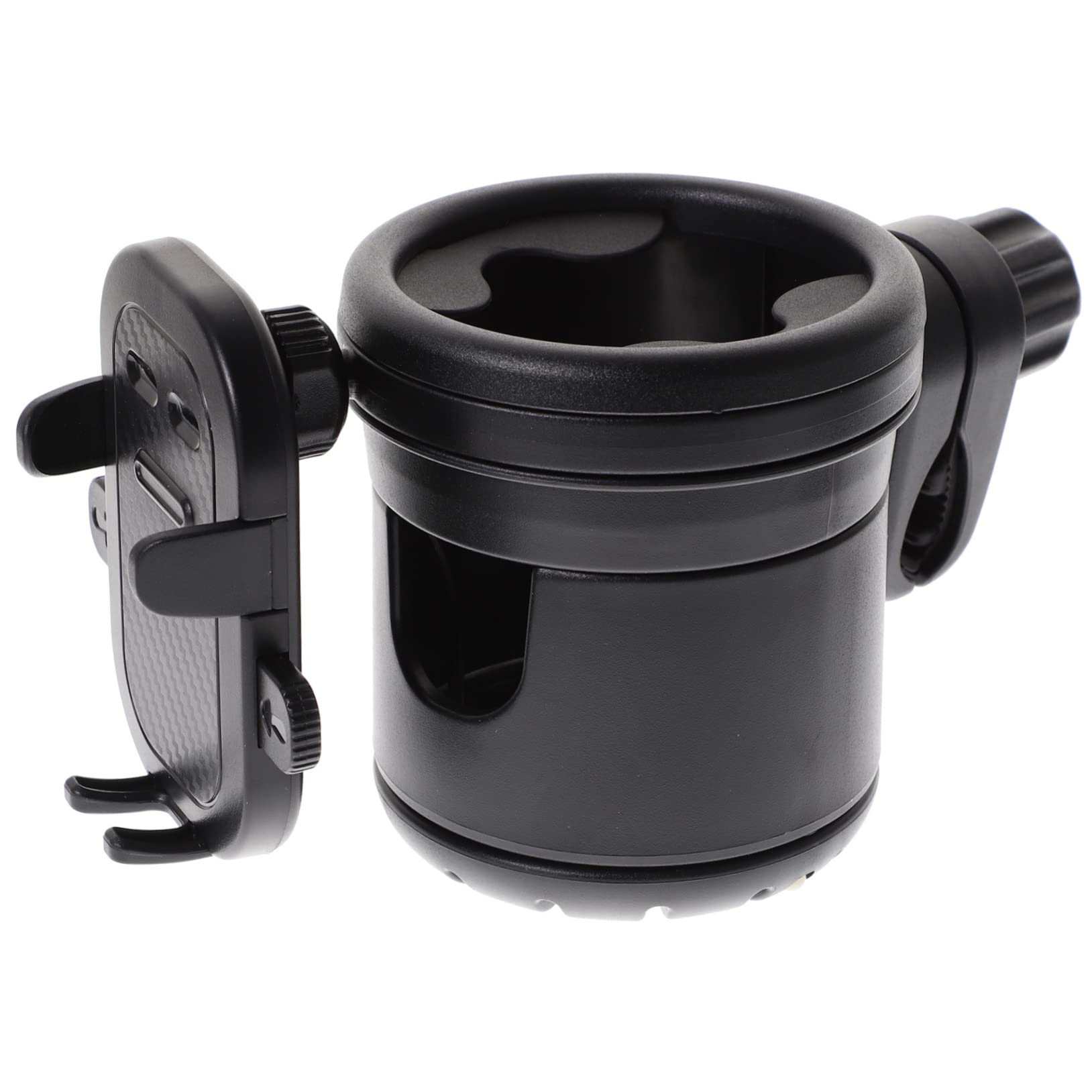 POPETPOP Supporto per Bicchieri per Passeggino Adatto per Tazze da Caffè Lattine Borracce e Bottiglie di Acqua Montaggio su Aste o Tubi Blocco Saldabile per Evitare Cadute
