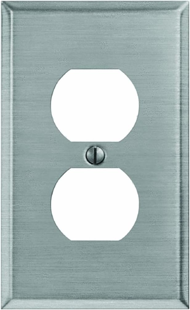Amazon Brushed Nickel Duplex Outlet Wall PlateBR NICKEL OUTLET