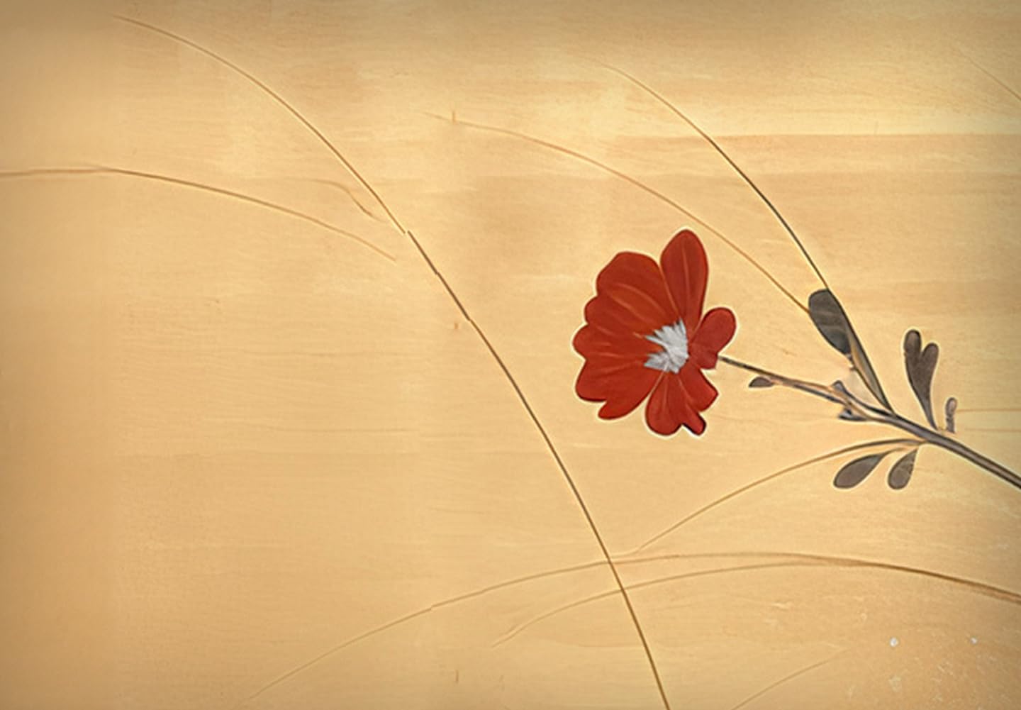 murando - Paravent Décoratif Intérieur à Deux Côtés, Fleurs, 225x172 cm