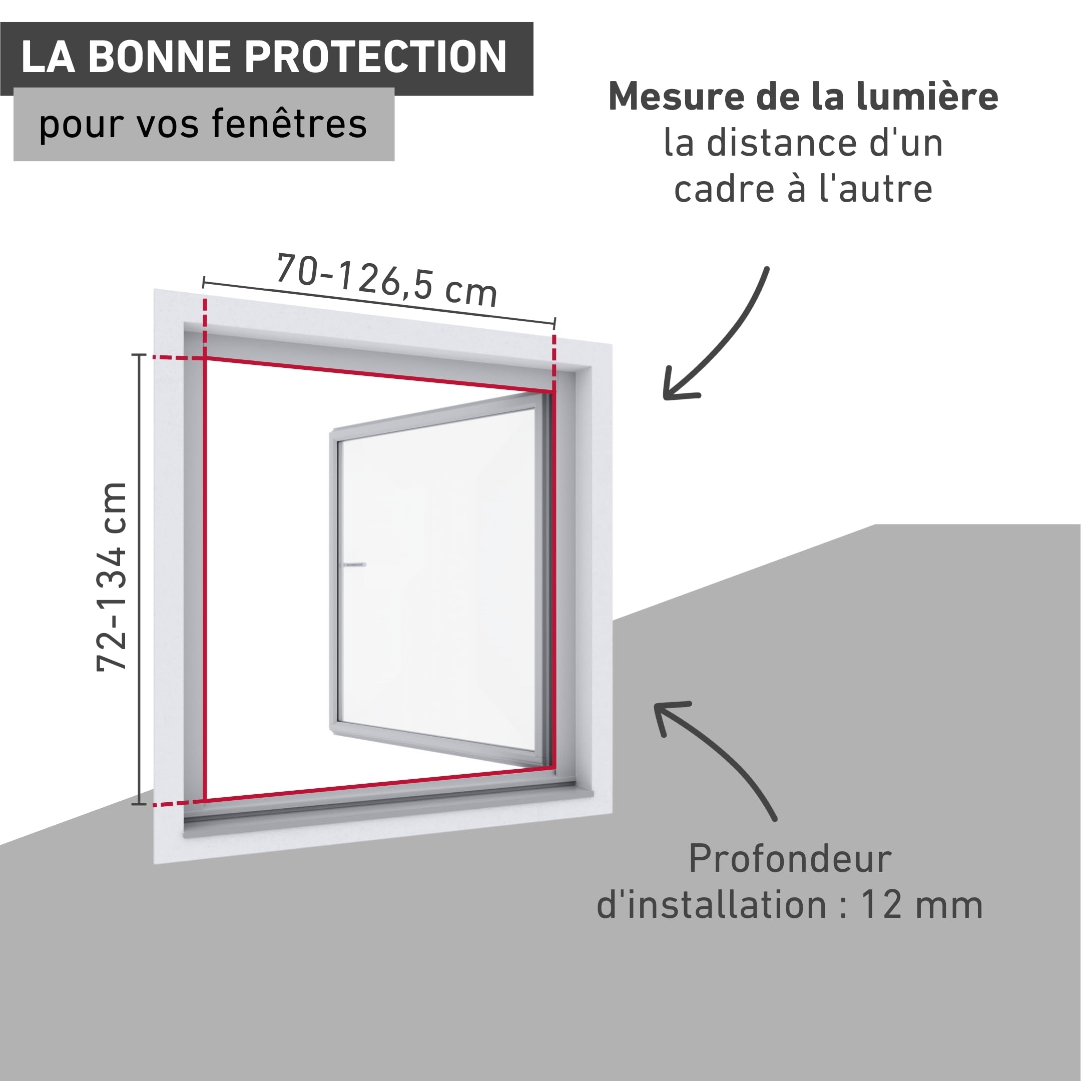 Windhager Moustiquaire pour fenêtre télescopique - 130 x 140 cm - avec Cadre de Serrage - sans perçage - Cadre Stable en Aluminium - Anthracite
