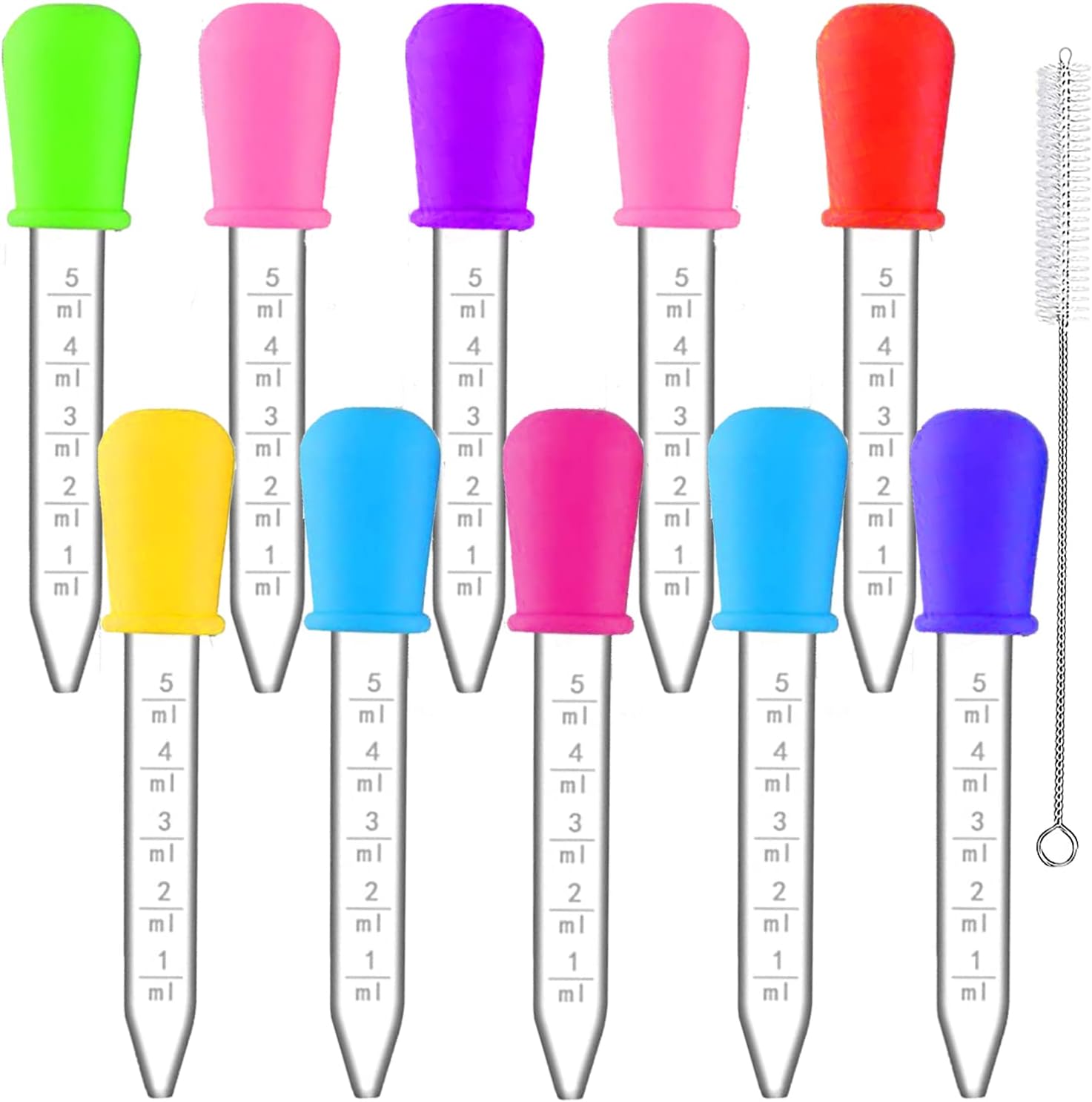 Anemoner Hsxfl Liquid Droppers for Kids,Silicone and Plastic Pipettes