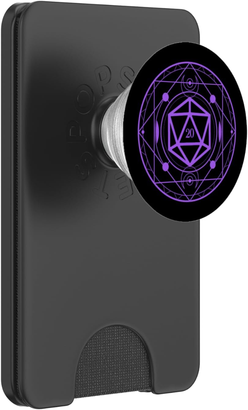 Geometric Minimalist Polyhedral D20 Dice Set Nerdy PopSockets PopGrip for MagSafe
