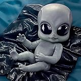 The Ashton-Drake Galleries Greyson Alien Baby Doll, 16 inches, Poseable Limbs, Hand-Painted Vinyl (Grey)