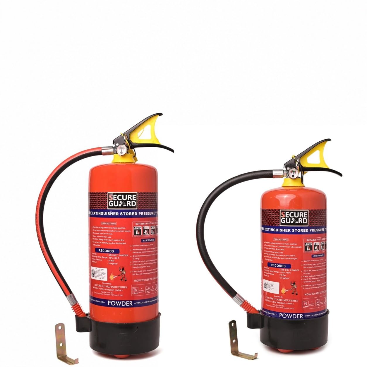 Secure Guard ABC Powder Type 4 Kg and 6 Kg Fire Extinguisher for Home, Kitchen, Office, School and Industrial Use ISI Mark with Wall Mount Hook and How to use Instruction Sticker and Certificate-image-33