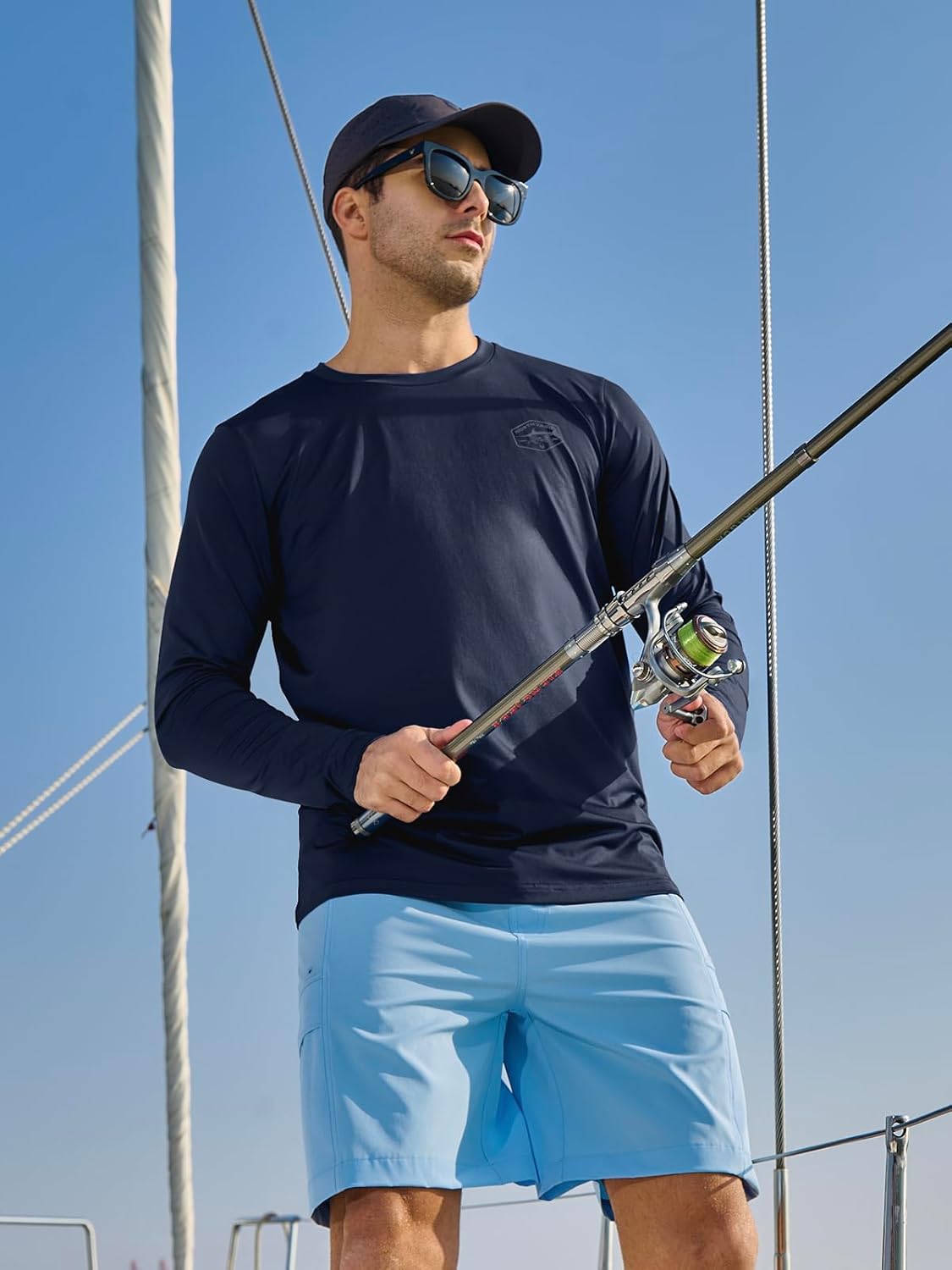 NORTHYARD Men's Sun Protection Shirts Long Sleeve Swim Beach Rash Guard SPF UV UPF 50+ Fishing T-Shirt Quick Dry Lightweight - Image 3