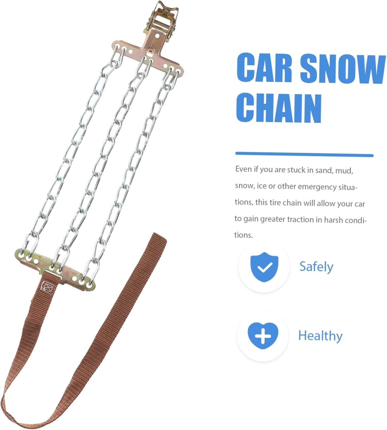 TIDTALEO 8pcs Suv Wheel Chain Car Winter Strap Tire Chains for Trucks Snow Balance Design Ice