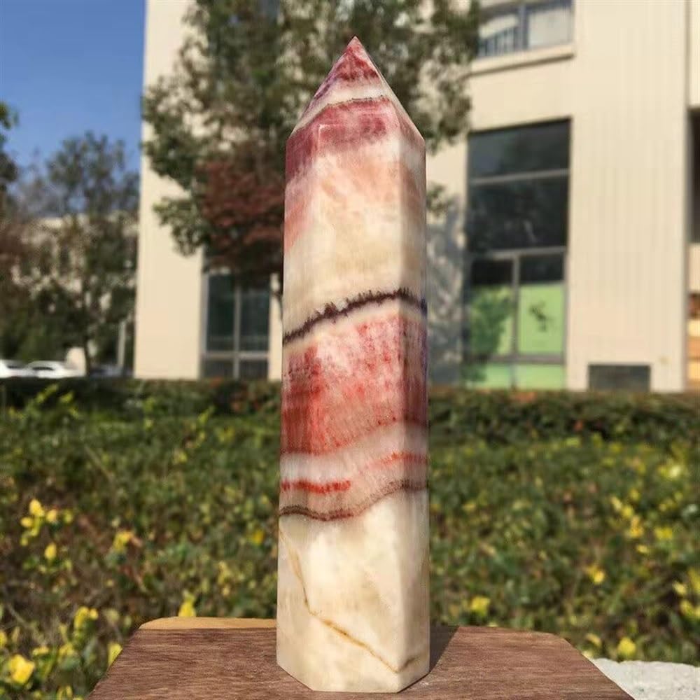 AtkitS Natural Hogstone Column Quartz Crystal Tower Healing Point Madafascar (Size : 500-600g)
