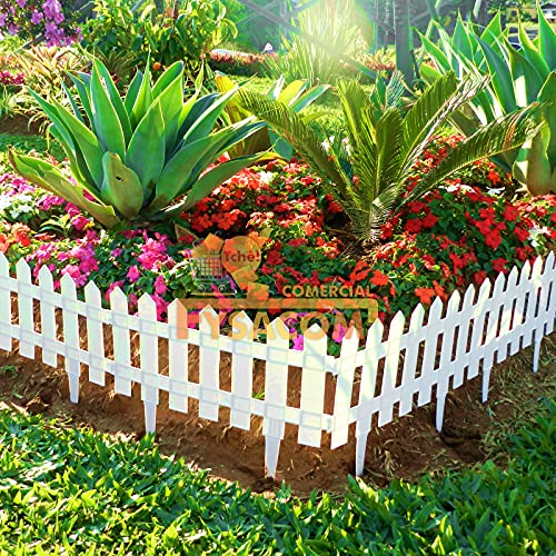 Cerca Decorativa para Jardim de Plástico com 3 Peças 5 Cerca Decorativa para Jardim de Plástico com 3 Peças - Imagem 5