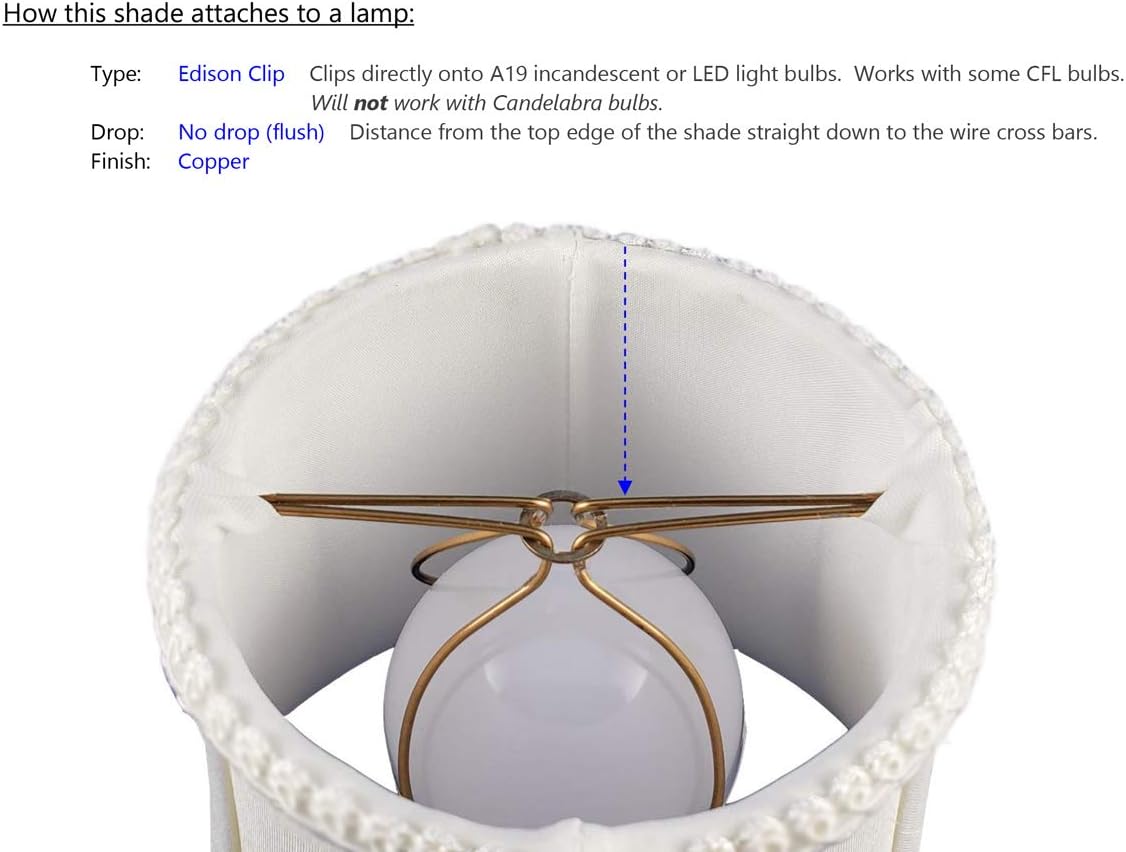 Frее Shірріng 🛒 American Pride Soft Shantung Round Tailored Lampshade, 4.5 x 6 x 5.5-Inch, White
