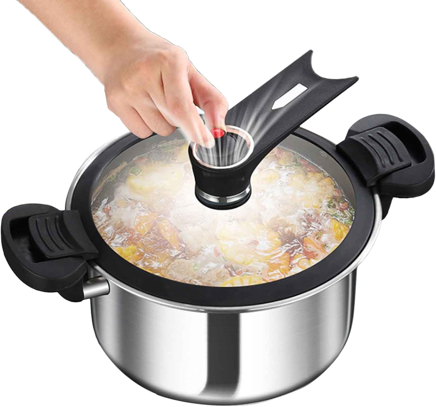 Pressure Pot Cooker, Multi Function Stewing Pot, Rice Steaming for Kitchen Home Dining Room, Restaurant Soup and Grain Cooking, Stainless Steel Pressure Cooker, Food Prep