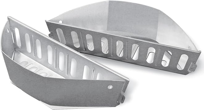 Weber Char-Basket Charcoal Briquet Holders Set of 2 Aluminized Steel, CorrosionResistant Fuel Baskets for Indirect Grilling, Fits Weber 18" and Larger Charcoal Grills - Grill Accessories