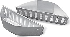Weber Char-Basket Charcoal Briquet Holders (Set of 2) – Aluminized Steel, Corrosion‑Resistant Fuel Baskets for Indirect Grilling, Fits Weber 18" and Larger Charcoal Grills
