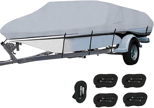 Miniatura 1 de Orgrimmar 600D - Funda para barco resistente e impermeable con 2 rejillas de ventilación para casco V, tres cascos, lanchas de pesca, lanchas bajas,