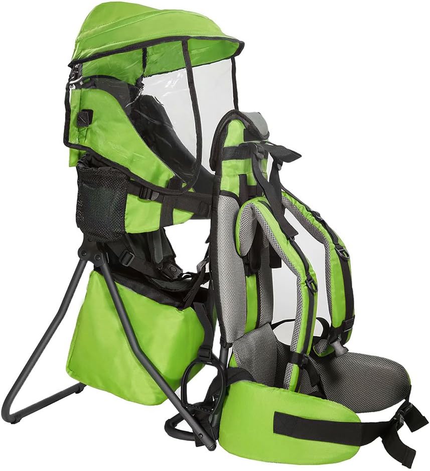 ClevrPlus Cross Country Baby Backpack Hiking Child Carrier Toddler Green