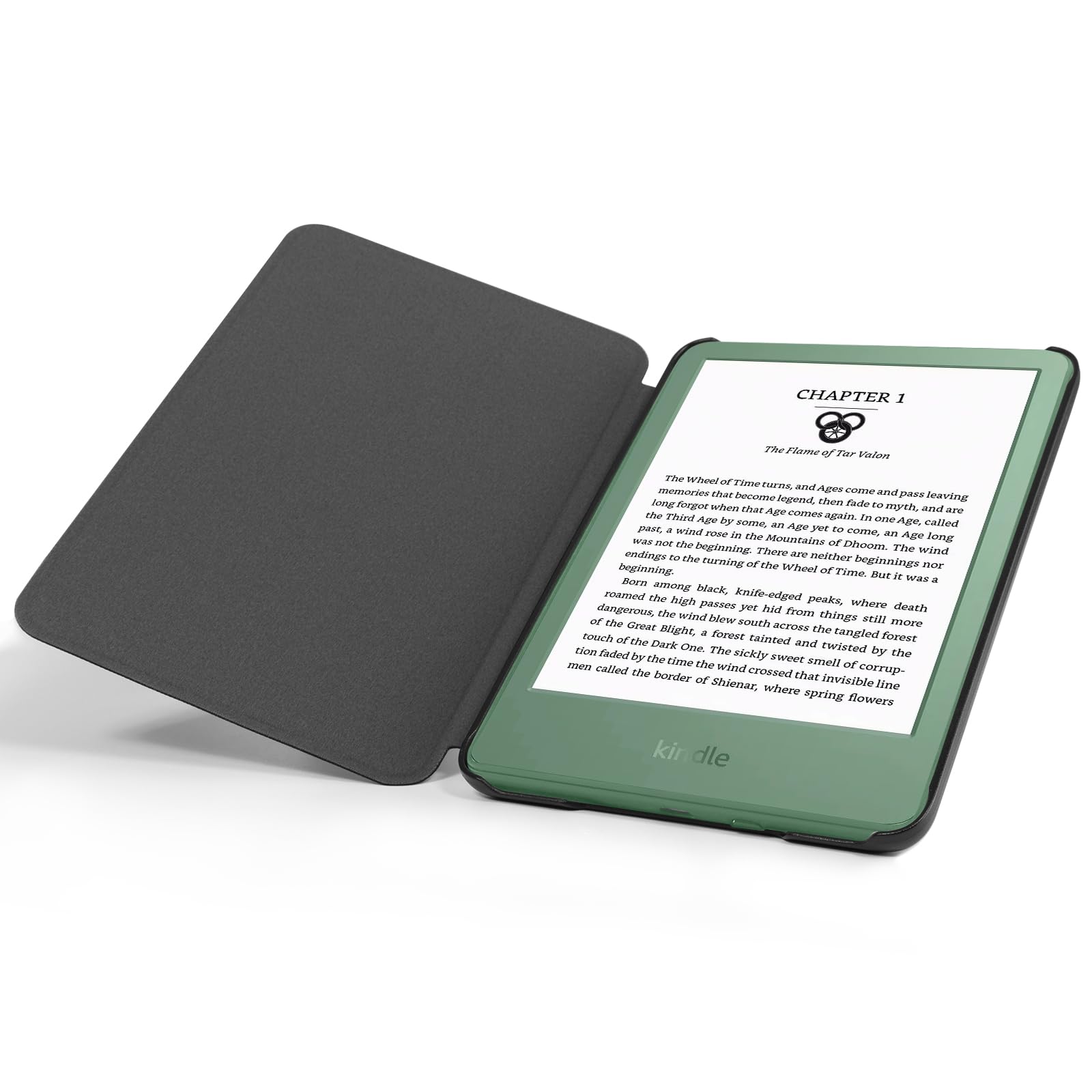 CoBak Case for 6" Kindle 11th Generation 2024/2022 & International Version, Premium PU Leather Smart Cover with Auto Sleep/Wake for 6" E-Reader, Matcha Green — view 6