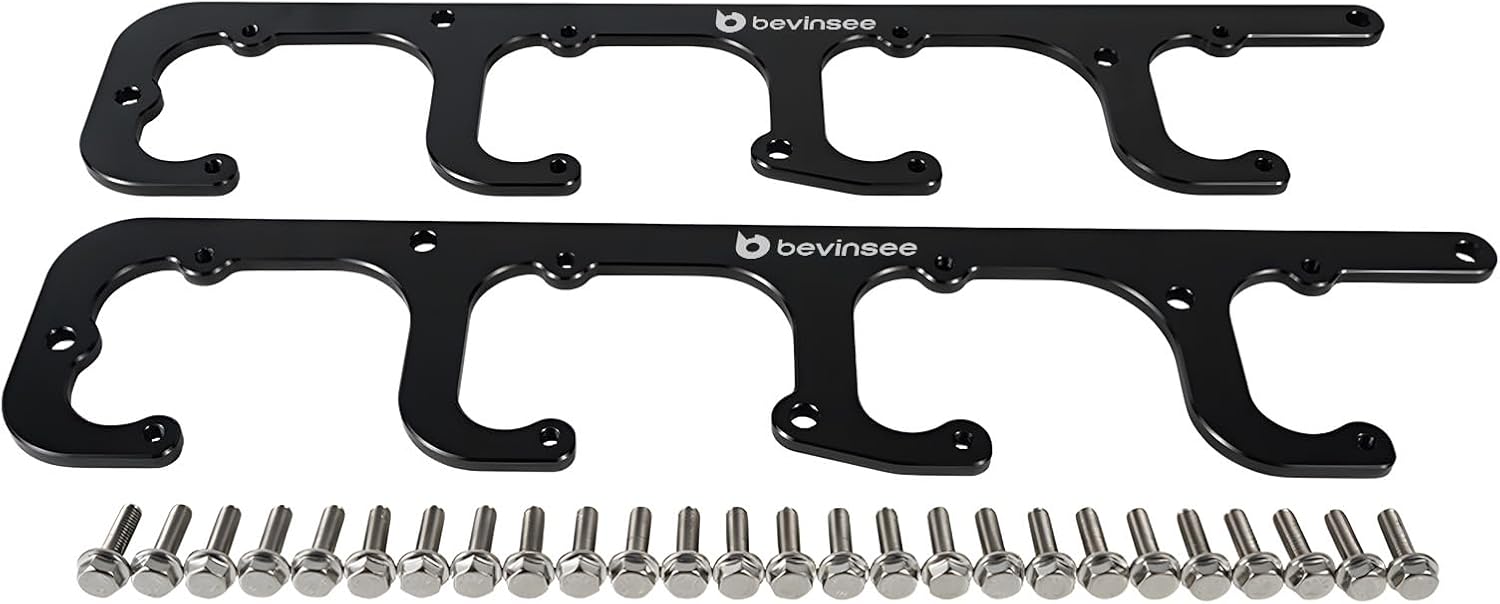 Bevinsee Coil Brackets Valve Cover LS D580 for LS1 Engines 1997-2004 LS Square Compatible with Chevrolet Camaro 1998-2002, Corvette C5 1997-2002, Pontuac Firebird 1998-2002 LS Square