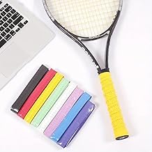 QSHOP Refresh Your Racket Strikes with New Anti-Slip Perforated Super Absorbent Tennis and Badminton Grip, PU, Multicolor