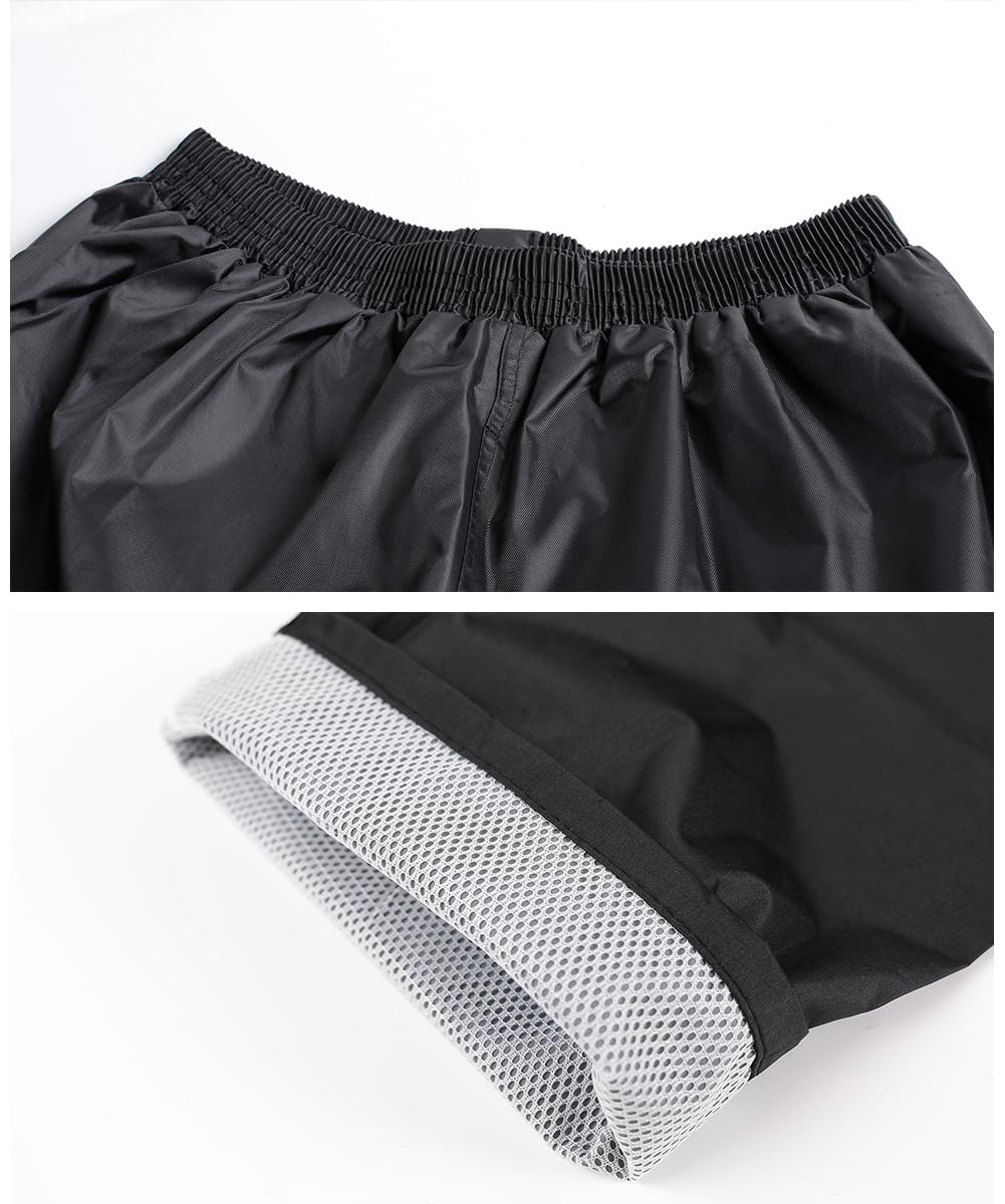 Traje de Lluvia para Hombres y Mujeres Reflectantes Ropa de Lluvia Chaqueta de Lluvia de Pantalones Ciclismo Traje Impermeable